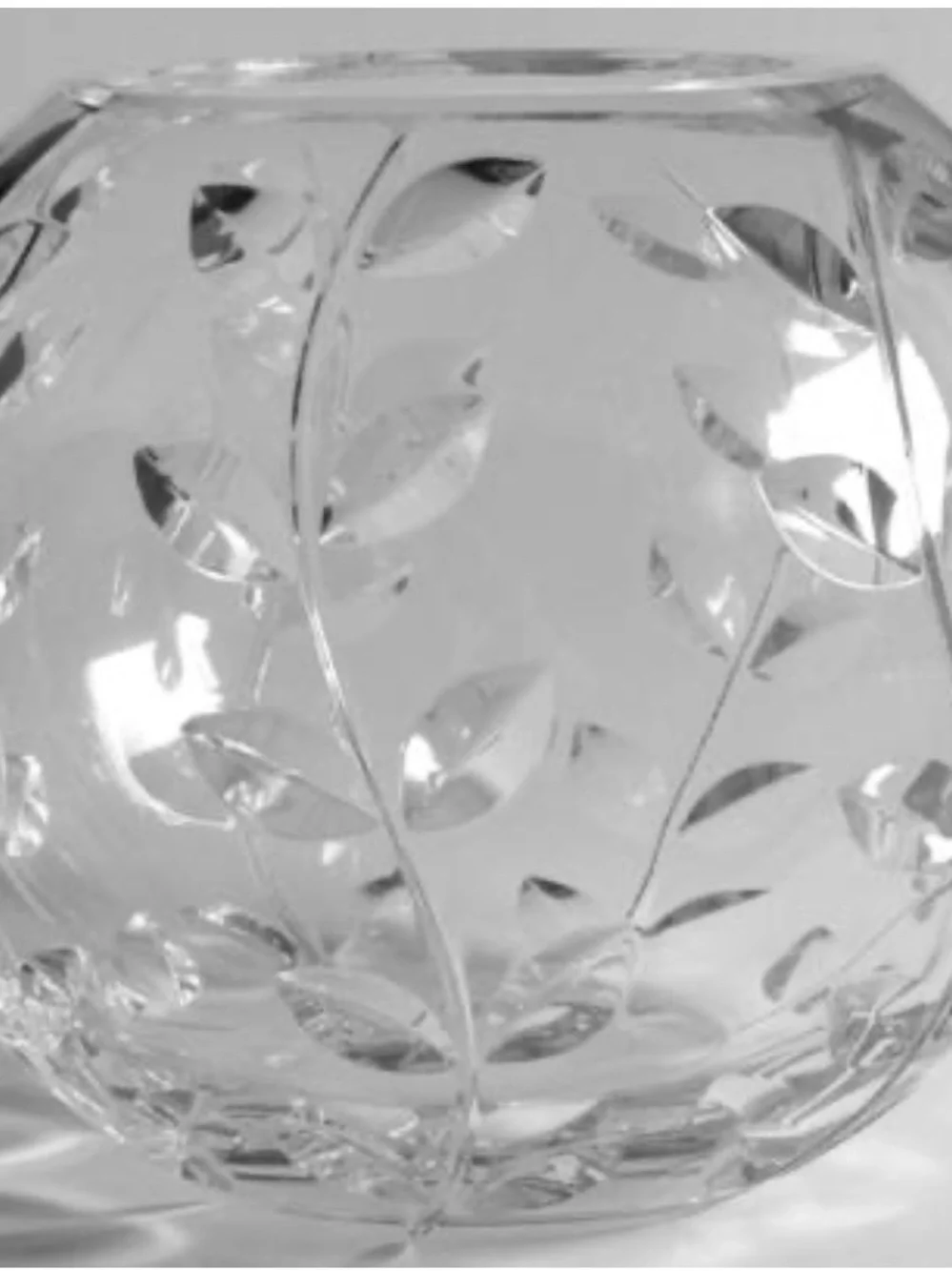 Tiffany & Co Floral Vine Rose Bowl Vase Elegant Cut Crystal